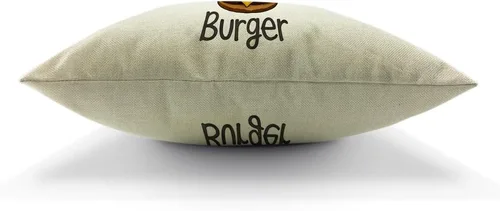 Vista 5 de AOYEGO Hamburguesa - Funda de almohada rectangular de 12 x 20 pulgadas, cita que la vida es mejor con hamburguesa con pan y queso, fundas
