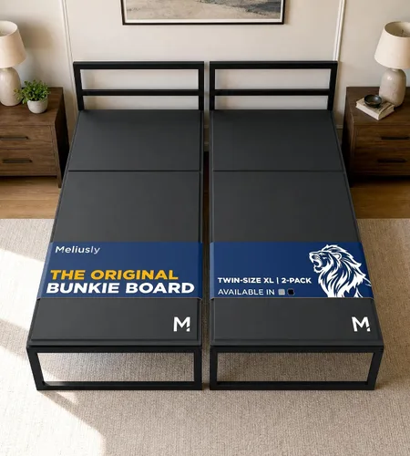 Vista 19 de Original Bunkie Board Twin - Paquete de 2 (38 x 75), soporte para debajo de Tabla de soporte de cama antideslizante y transpirable para marco