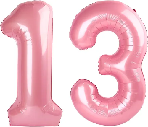 Vista 72 de Globos con números de 40 pulgadas, color negro, para decoraciones de cumpleaños de 10 a 100 años Jumbo 40In & Vibrant Color, With Hanging Holes