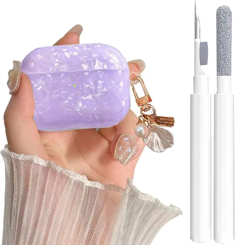 Vista 11 de Compatible con Airpods Pro 3 Funda transparente con bloqueo para teléfono, suave TPU magnético bloqueo automático Apple AirPods Pro de tercera