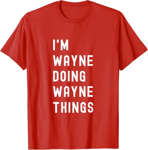 Vista 81 de Camiseta I'm Wayne Doing Wayne Things, Negro