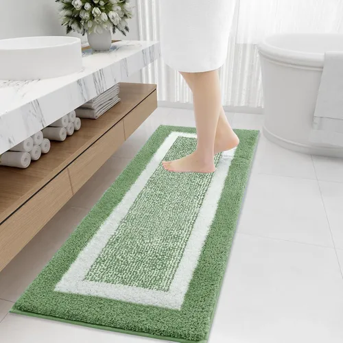 Vista 63 de OLANLY Alfombras de baño 24x16, tapetes de baño extra suaves y absorbentes de microfibra, antideslizantes, lavables a máquina, secan rápido