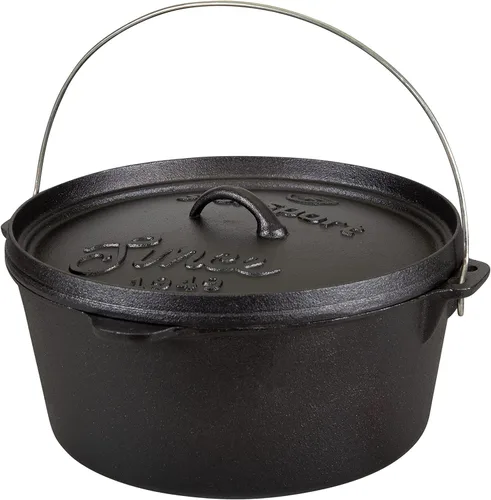 Vista 15 de Stansport - Horno holandés de hierro fundido presazonado de 1 cuarto con fondo plano (16016) Pre-seasoned cast iron with a flat bottom for stovetop