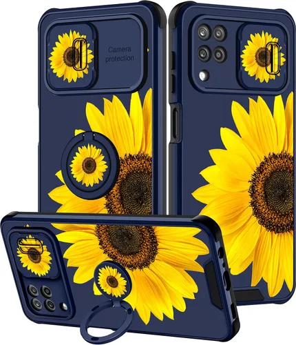 Vista 7 de Funda 2 en 1 para Samsung Galaxy S23 Ultra Flamingo para mujeres y niñas, diseño femenino de flamencos con cubierta deslizante para cámara y soporte