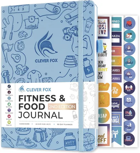 Vista 15 de Clever Fox Diario de fitness & Food – Planificador de nutrición y entrenamiento para mujeres y hombres – Libro de registro de ejercicio de dieta