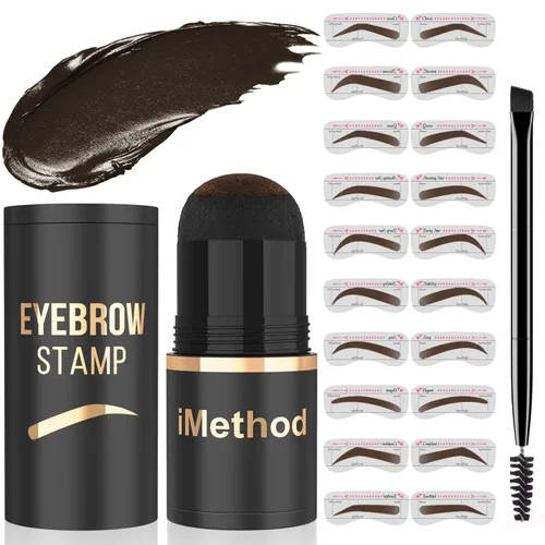 Vista 9 de iMethod - Kit para delineado de cejas, con sellos y plantillas de cejas, para dar forma a las cejas perfectas, kit de modelado de cejas, de larga
