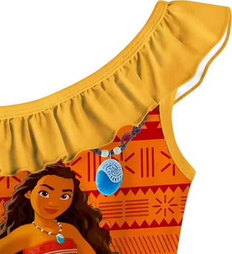 Vista 4 de QAQGood Princess Toddler Girls Swimsuit Costume Ruffles Cartoon One Piece Bathing Suit Swimwear Summer Holiday for 2-8 Years