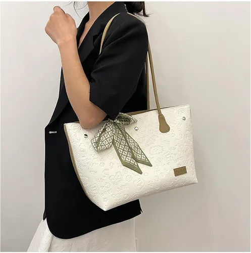 Vista 7 de Waiyqju Bolso de mano de cuero sintético impreso de la PU de la moda para las mujeres Streamer Casual bolsa de trabajo popular bolsa de playa