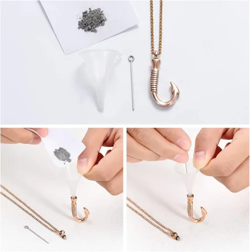 Vista 6 de Hearbeingt Joyería de cremación para cenizas collar conmemorativo hecho con acero inoxidable colgante de recuerdo para hombres y mujeres