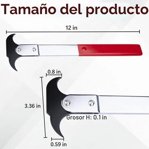 Vista 3 de ecocstm Herramienta Extractora de Sellos, Herramienta de Extracción de Sellos de Aceite con Doble Gancho, Extractor Universal de Sellos de Rueda