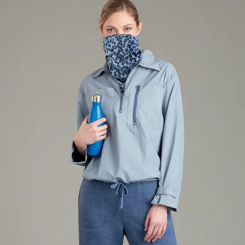 Vista 5 de Simplicity Paquete de tops con media cremallera para hombre y mujer, cuello y pantalones sin cierre, patrón de costura código 9278, tallas XS-M