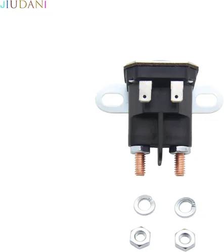 Vista 4 de Solenoide de arranque de repuesto de 12 V compatible con tractores de césped John Deere, MTD y Cub Cadet (AM138068 725-04439)