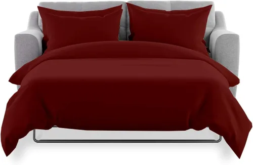 Vista 5 de Cottingon Sábanas individuales de 4 piezas para sofá cama individual, sábanas de sofá 100% microfibra cepillada, se adapta fácilmente a colchones