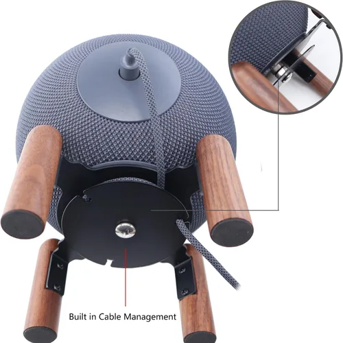 Vista 4 de Desk Stand Compatible for Echo Studio 2025 and Echo 4th Generation Black Walnut