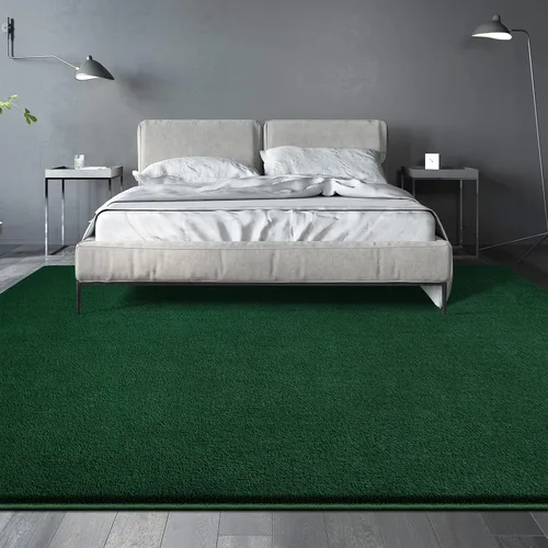 Vista 17 de Alfombras grandes para sala de estar, dormitorio, alfombra negra de 4 x 6 pies, alfombra shag minimalista moderna, alfombra suave, gruesa y cómoda