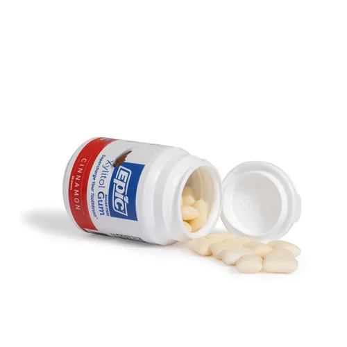 Vista 9 de Epic Goma de mascar 100% xilitol canela, sin azúcar, sin aspartamo, ayuda a la salud oral y al aliento fresco, 50 piezas