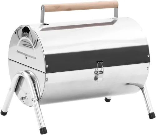 Vista 7 de Ahumador de carbón para barbacoa con estante inferior negro (estilo N) -AA