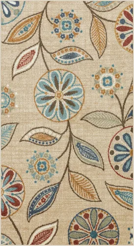 Vista 62 de Maples Rugs Reggie - Alfombra bohemia con estampado floral, 1 pies 8 Gris oscuro