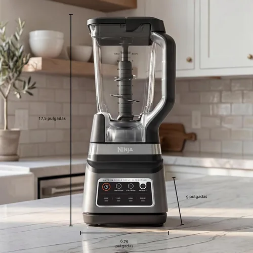 Vista 9 de Ninja BN751 Professional Plus DUO Licuadora, 1400 vatios máximo, 3 programas de Auto-IQ para batidos, bebidas congeladas y extracciones