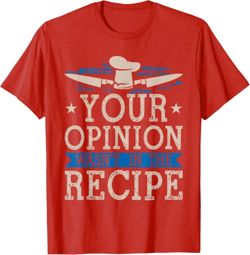 Vista 64 de Cooking Your Opinion Wasnot In The Recipe Chef Cook Baker - Camiseta, Negro, S