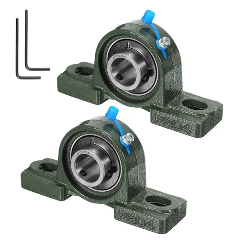 Vista 8 de uxcell 2pcs UCP201 Cojinetes de bloque de almohada de 0.472 in de diámetro propio, base de hierro fundido sólido montado rodamientos de acero cromado