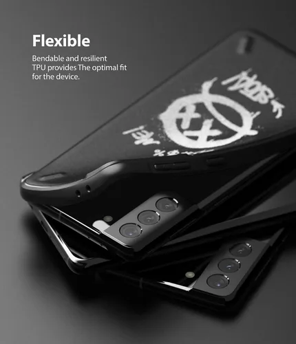 Vista 3 de Ringke Onyx Design - Funda compatible con Galaxy S21 Plus, TPU resistente y duradero, a prueba de golpes, con parte trasera de serigrafía, graffiti