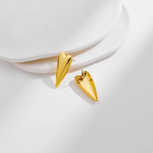 Vista 7 de INNERDIVA Aretes de oro con forma de corazón y dulce amor, regalo para mujer