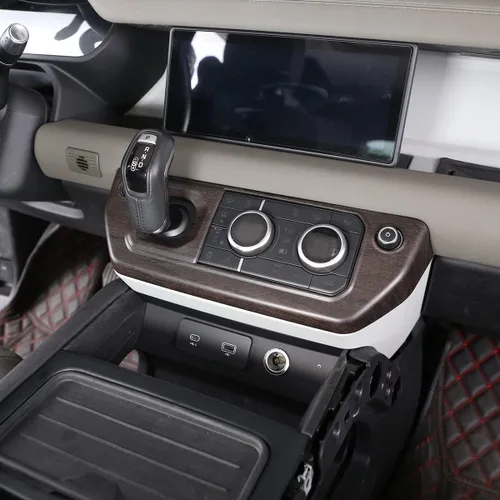 Vista 7 de Marco de botón de modo de aire acondicionado de control central ABS para Land Rover Defender 110 2020 2021 2022 2023 Accesorios de coche