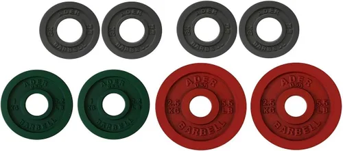 Vista 2 de Ader Precision Color Metal Olympic Kilo Gram Placas 6 PRS Color 55.1 lbs