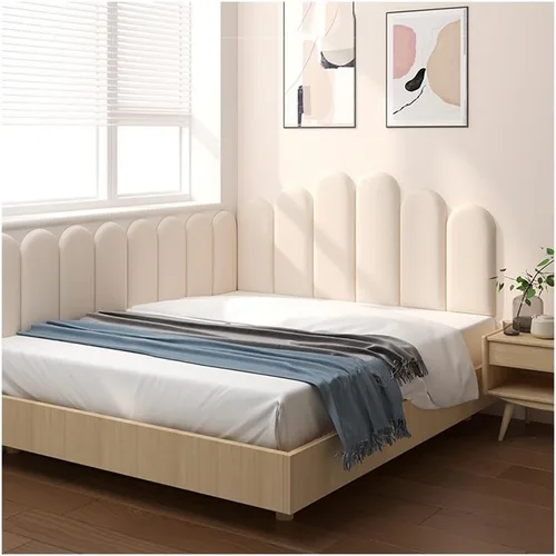 Vista 3 de Cabecera autoadhesiva 3D, paneles de pared tapizados, paneles de pared autoadhesivos 3D anticolisión para decoración de revestimientos de paredes