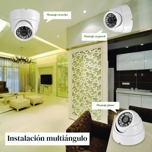 Vista 6 de CCTV 24ir LED 1/3 CCD 800tvl cámara audio interior de la bóveda D/n cámara de vigilancia de seguridad