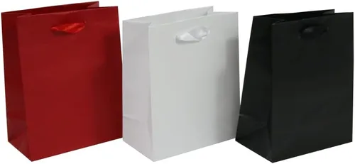 Vista 6 de 12 bolsas de papel de regalo extra pequeñas con asas de cinta (4.5 x 5.5 x 2.5 pulgadas), para recuerdos de fiesta, baby shower, bodas, vacaciones