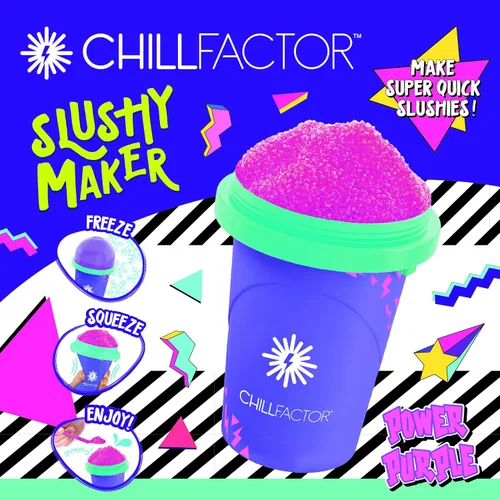 Vista 4 de Chill Factor Color Shock Slushy Power Purple - Maker Juguete de cocina exprimidor de granizado reutilizable