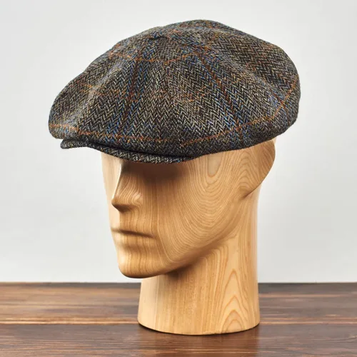 Vista 5 de Sterkowski Gorra Peaky Paperboy Gorra de tweed de Harris para hombre Sombrero clásico elegante de 8 paneles