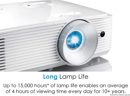 Vista 7 de Optoma Proyector de cine en casa HD28HDR 1080p para juegos y películas Soporte para entrada 4K Compatible con HDR Frecuencia de actualización