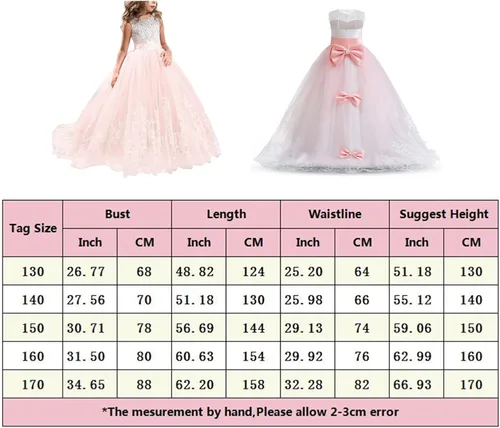 Vista 5 de NNJXD - Vestido largo de tul para niñas