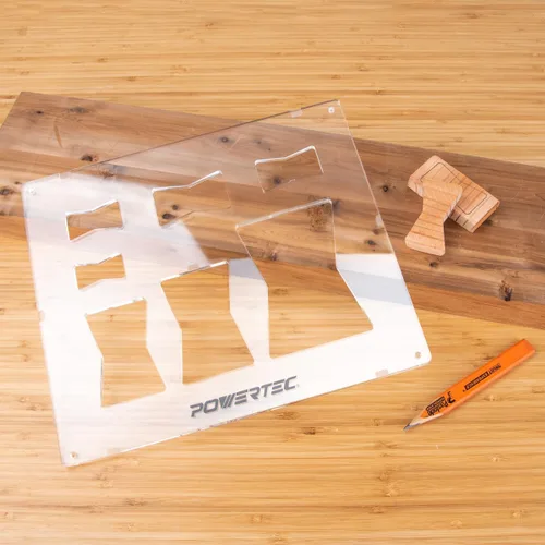 Vista 5 de POWERTEC 71869V Router Bits Kit de incrustaciones de latón macizo con plantilla de mariposa 7 en 1 pajarita decorativa
