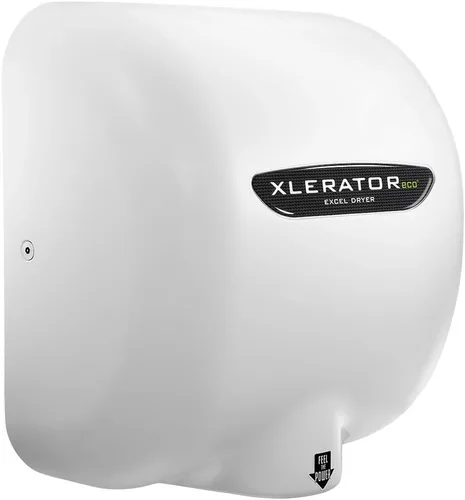 Vista 3 de XLERATOR eco XL-BW-ECO 1.1N Secador de manos comercial de alta velocidad, secador Excel, cubierta termoestable blanca, sensor automático, montaje