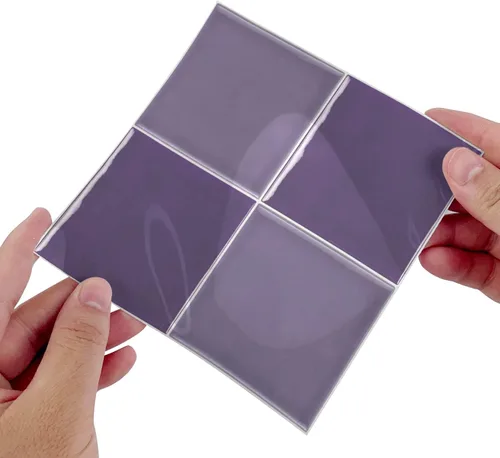 Vista 31 de Alwayspon Adhesivo de vinilo brillante de ladrillo de Provenza, autoadhesivo para azulejos de pared de transferencia de salpicaduras para cocina