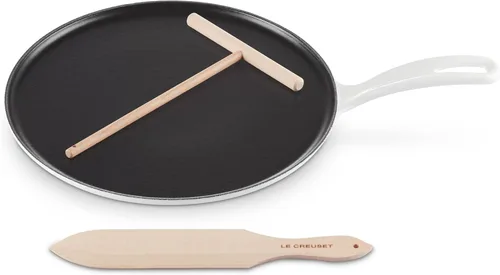 Vista 16 de Le Creuset Sartén Crepe Redonda Tradicional de Hierro Fundido Esmaltado, 10.25 Pulgadas, Alcachofa
