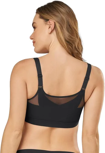 Vista 2 de Cómodo sujetador corrector de postura con cierre frontal con copas de contorno, sujetadores inalámbricos para mujer