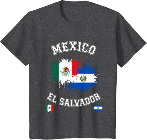 Vista 29 de Camiseta de recuerdo de la bandera vintage de El Salvador de México