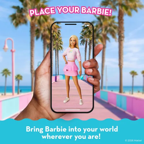 Vista 5 de Barbie Magic Style Studio- Kit de moda de muñecas de vestir magnéticas AR
