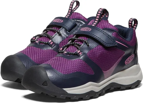 Vista 4 de KEEN Wanduro - Zapatos deportivos de senderismo resistentes al agua de baja altura para niños