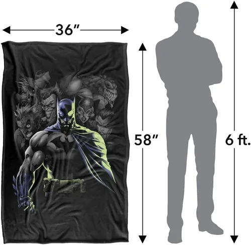 Vista 5 de Batman Villains Unleashed Silky Touch - Manta súper suave de 36 x 58 pulgadas, Villains Unleashed