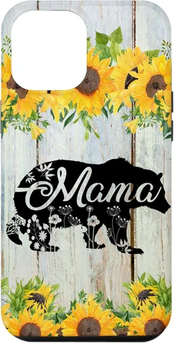 Vista 26 de Mama Bear Rustic Woodgrain Sunflowers Farmhouse Country Mom Case for iPhone 17