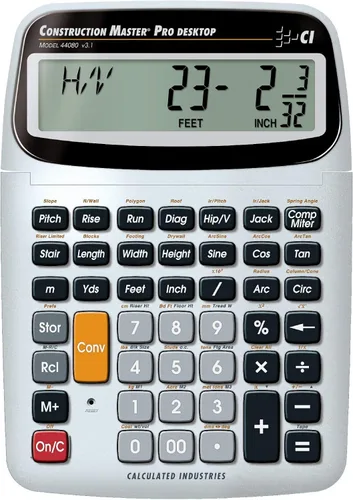 Vista 12 de Calculated Industries 4054 Construction Master 5 en Español - Calculadora de construcción con pies, pulgadas y fracciones para carpinteros