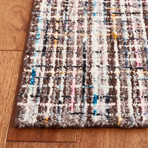 Vista 4 de SAFAVIEH Abstract Collection - Alfombra de pasillo de 8 pies, diseño moderno, ideal para zonas de alto tráfico en pasillo, baño y cocina (ABT489F-28)