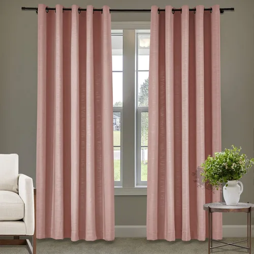 Vista 31 de Frelement Cortinas de lino de lino de bronce con ojales para interiores, tratamiento de ventanas para sala de estar, dormitorio, habitación