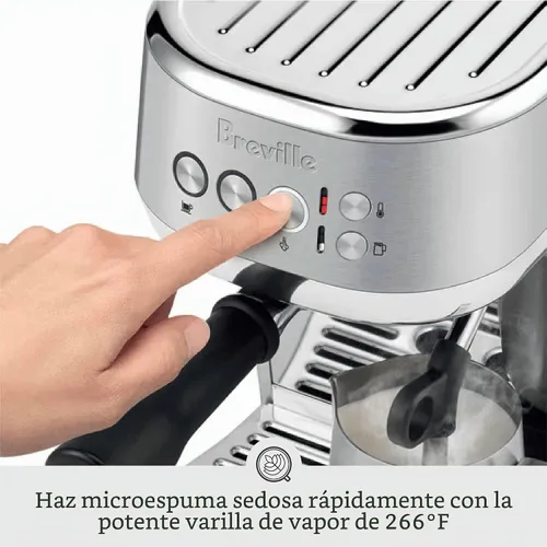Vista 7 de Breville BES500BSS Bambino Plus Máquina de café expreso, acero inoxidable Acero inoxidable cepillado
